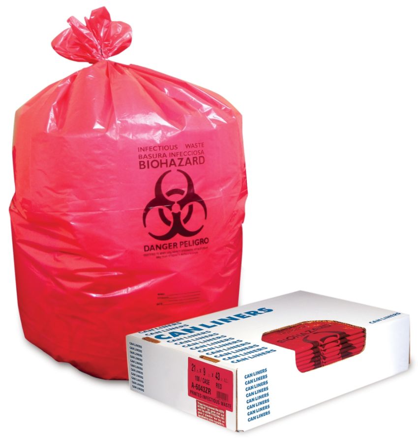 UPC 098241000118 product image for Heritage Biohazard Can Liners, 8-10 Gallons, 24in. x 23in., 1.3 Mil., Red, Box O | upcitemdb.com