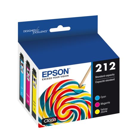 Epson 212 Multi pack 3 pack yellow cyan magenta original ink cartridge ...