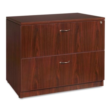 Lorell Essentials Series 36 W 2 Drawer Lateral File Cabinet Mahogany ...