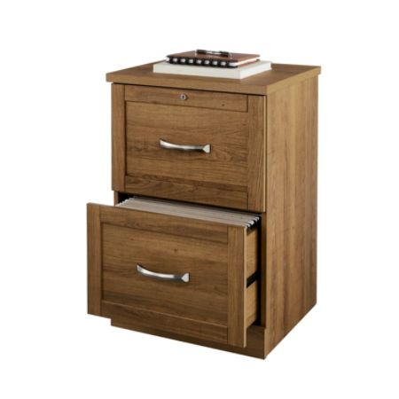 Realspace Cabinet 2 Drawer Vertical Oak Office Depot