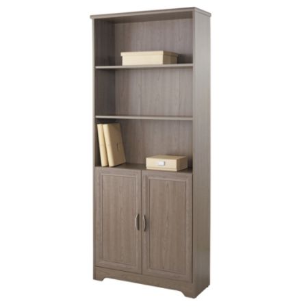 Realspace Magellan 5 Shelf Bookcase Gray Office Depot