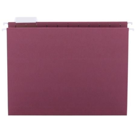 Smead Hanging File Folders 15 Cut Adjustable Tab Letter Size Maroon Box ...