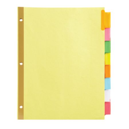 Office Depot Brand Insertable Dividers With Big Tabs Buff Assorted ...