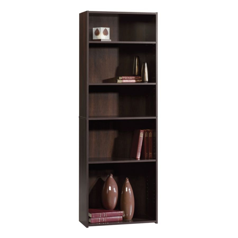 Sauder Beginnings 5-Shelf Bookcase, Cinnamon Cherry Finish / QTY BID X 2