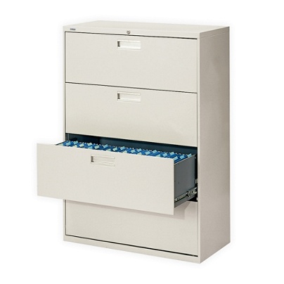 Hon Brigade 600 42 W Lateral 4 Drawer File Cabinet Metal Light