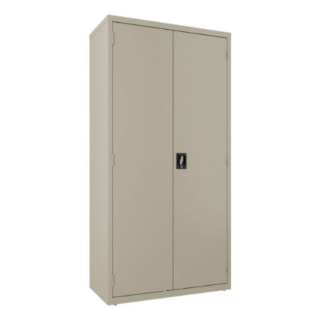 Lorell Fortress Series Steel Wardrobe Cabinet Putty - Office Depot