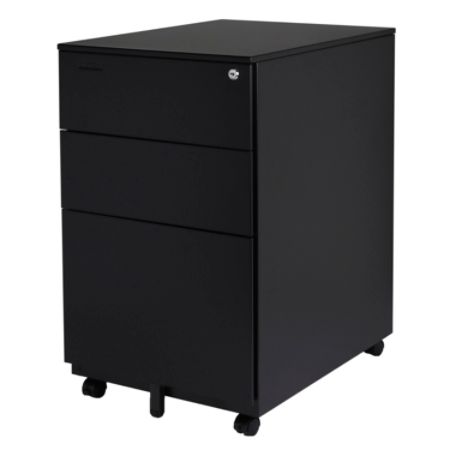 Aurora 24 D 3 Drawer File Cabinet Black Office Depot