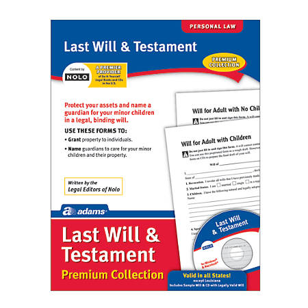 Last Will and Testament Envelope Kit