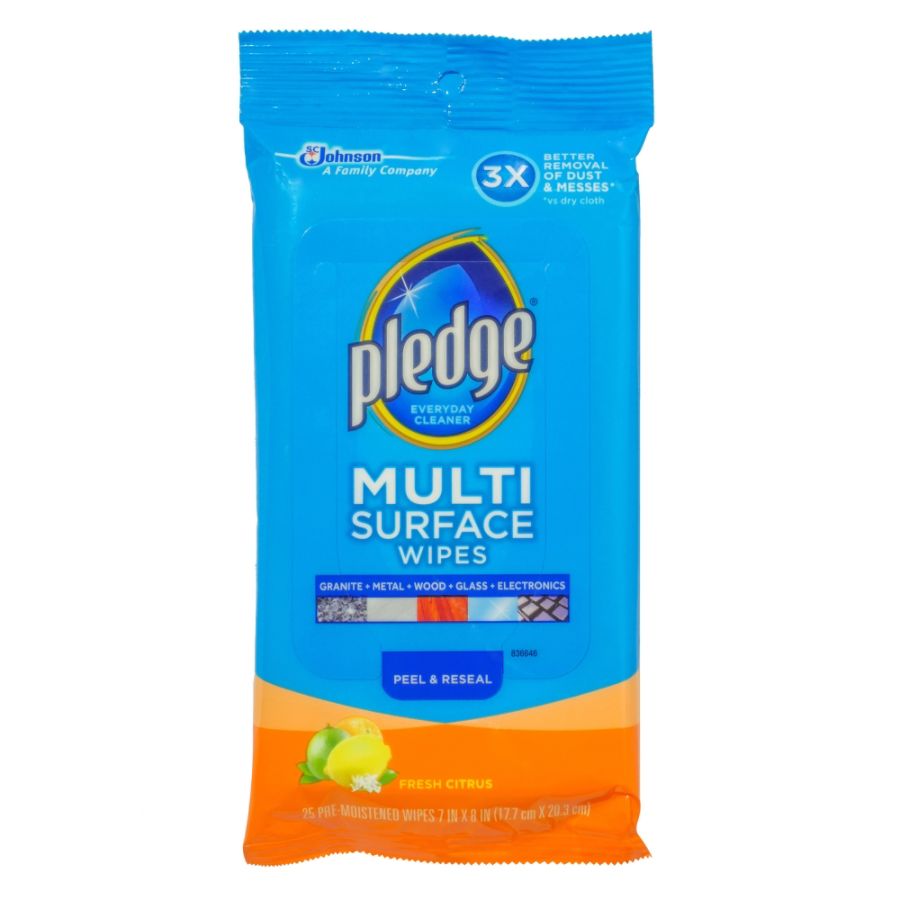 Pledge Multi Surface Clean And Dust Wipes Box Of 25 Wipes Office