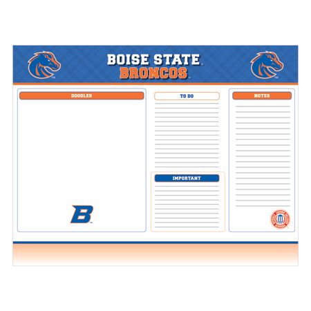 Markings By C R Gibson Desk Notepad 17 X 22 Boise State Broncos