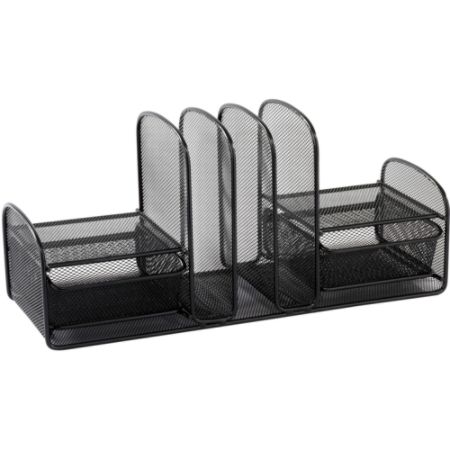 Safco Onyx Mesh Desk Organizer Black Office Depot