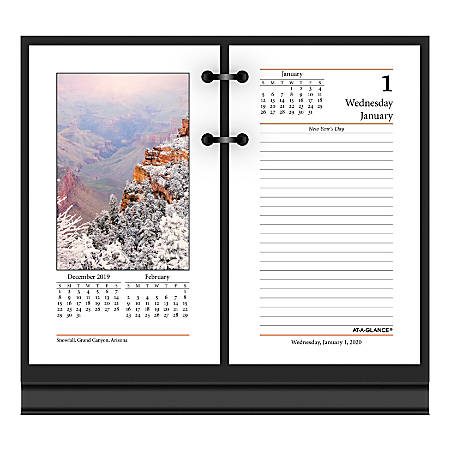 At A Glance Photo Desk Calendar Refills 2020 Office Depot