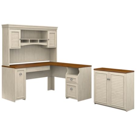 Bush Furniture Fairview 60 W L Shaped Desk With Hutch And Small