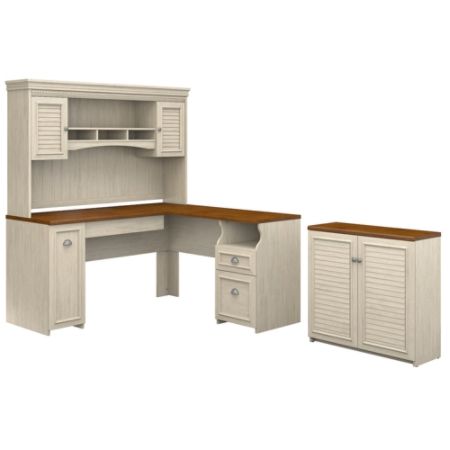 Bush Furniture Fairview 60 W L Shaped Desk With Hutch And Small
