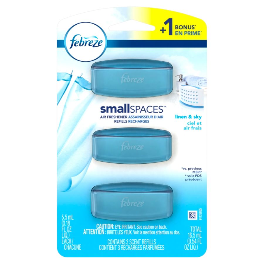 UPC 037000697572 product image for Febreze� SmallSpaces Air Freshener Refills, Linen Sky�, 5.05 Oz, Pack Of 3 | upcitemdb.com