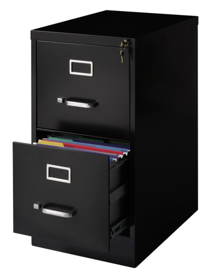 Realspace 22 D 2 Drawer Cabinet Black - Office Depot