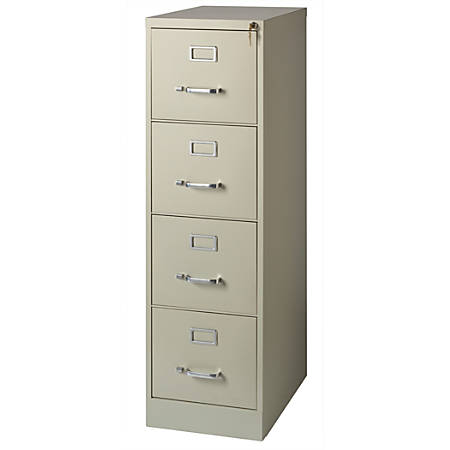 realspace® 22"d 4-drawer metal vertical file cabinet, putty item # 604757