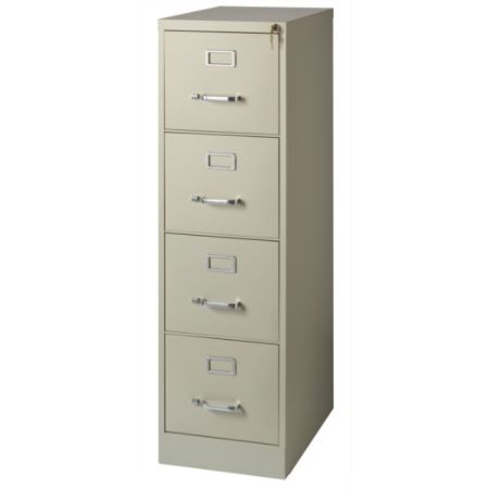 realspace® 22"d 4-drawer metal vertical file cabinet, putty item # 604757