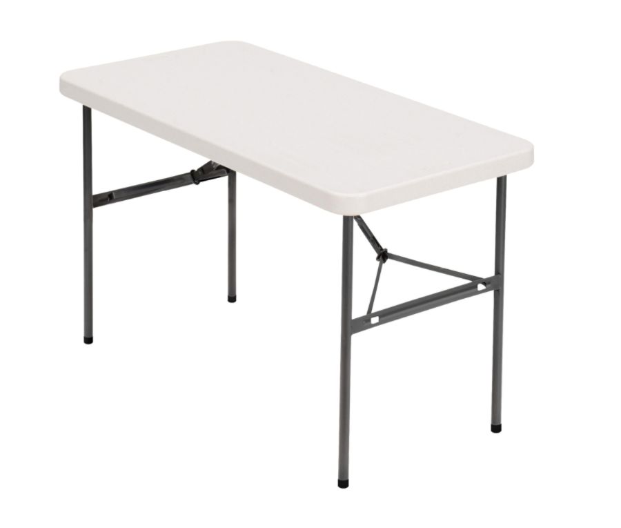 Realspace Molded Folding Table 4w Platinum Office Depot