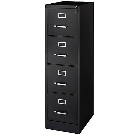 realspace 22 d 4 drawer vertical file cabinet blackoffice