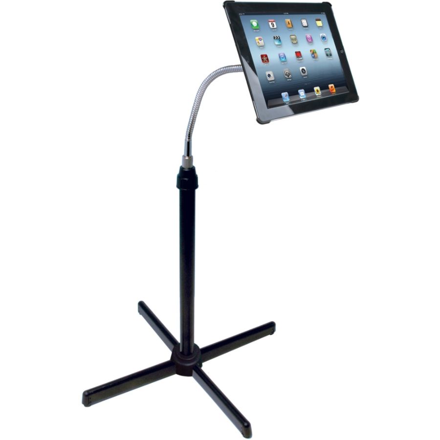 Cta Digital Height Adjustable Gooseneck Floor Stand For Ipad By Office 