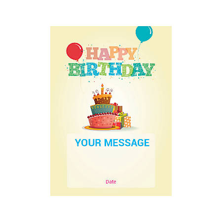 flat photo greeting card birthday cake and gifts vertical by office flat photo greeting card birthday cake