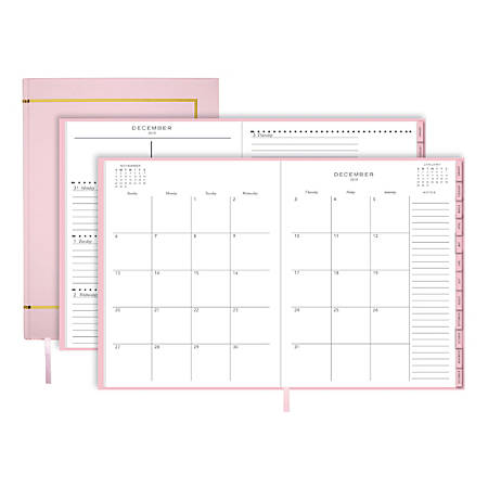 depot office planner weekly brand december january pink monthly