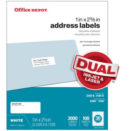 Office Max Label 86110 Template