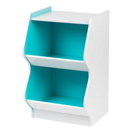 Iris 27 H 2 Tier Bookshelf Whiteblue Office Depot