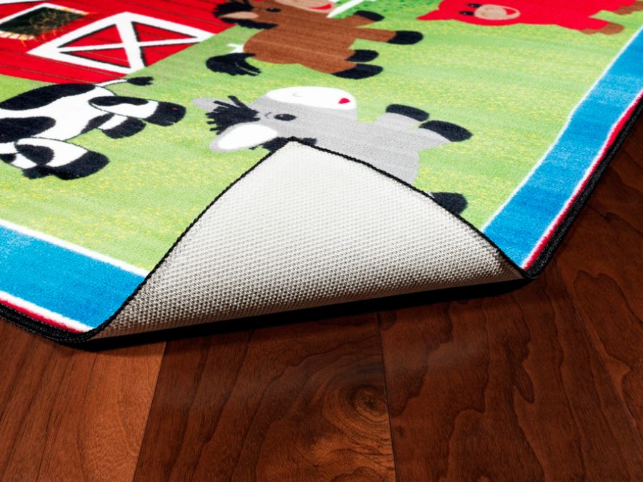 Flagship Carpets Cutie Barnyard Rug Rectangle 3 X 5 Multicolor