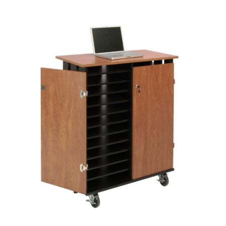 Oklahoma Sound Laptop Chargingstorage Cart Cherryblack Office Depot