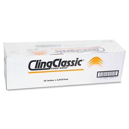 cling wrap classic webster dispenser length ft 2000 clear plastic width officedepot