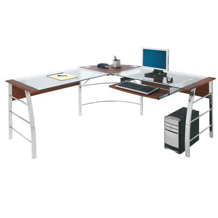 Realspace Mezza L Shaped Desk Cherry Office Depot