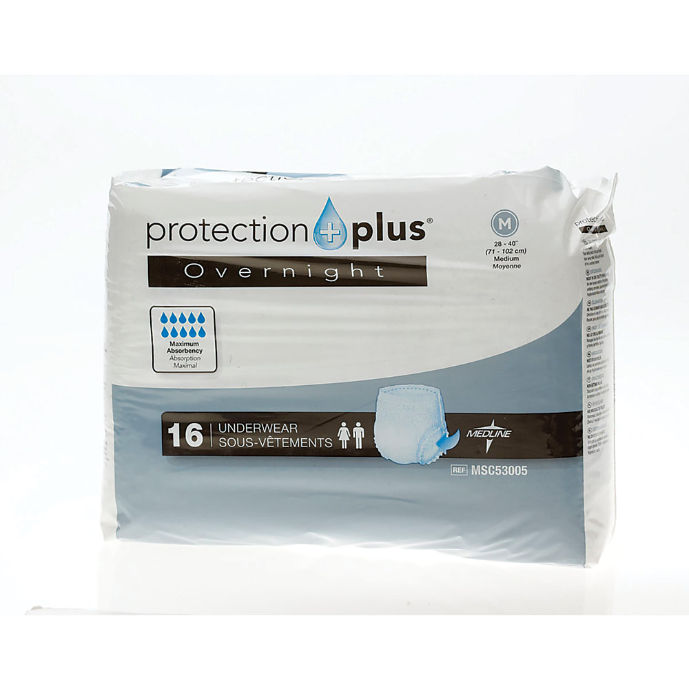 Sleep in comfort wearing overnight protective underwear Helps keep you dry throughout the night. Extended-capacity core helps keep you dry and controls odors. Anti-leak guards protect your bedding from leaks. Outer cover is breathable for added comfort and to aid in skin health. Pull-up design creates an underwear-like feel.