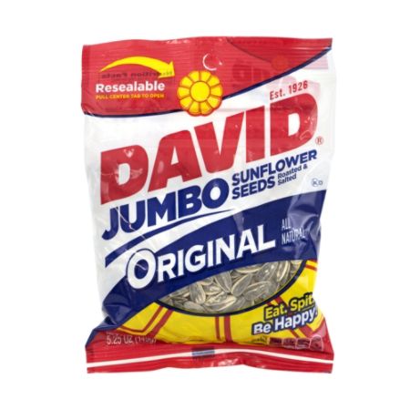 David Jumbo Sunflower Seed Pouches Original 5.25 Oz Box Of 12 - Office ...