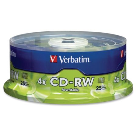 Verbatim CD RW Rewritable Media Disc 700MB80 Minute Pack Of 25 by ...