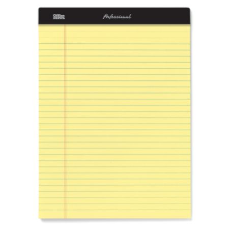 pad legal depot office professional pads brand ruled canary sheets per pack officedepot