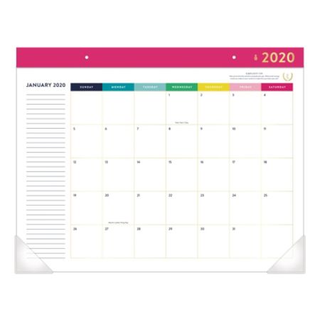 2020 Desk Calendar 22x17 Desktop Pad Academic Calendar Large