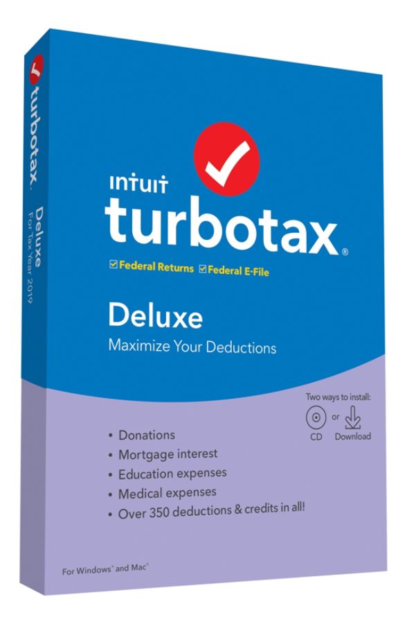 Turbotax 2019 Deluxe Federal E File Office Depot