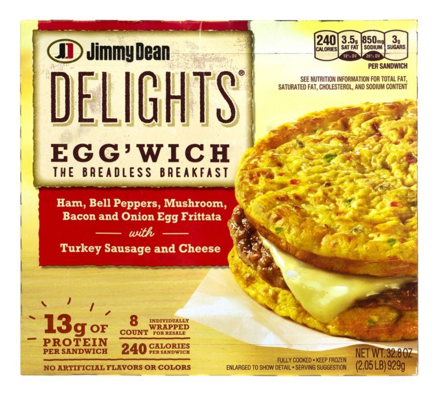 Jimmy Dean Delight Eggwich Frittata Breakfast Sandwiches 4.1 Oz Box Of 