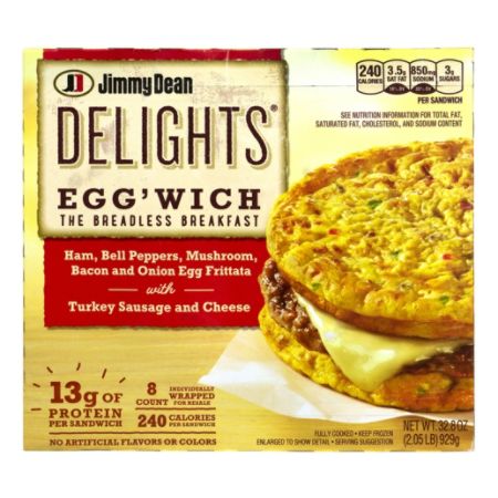 Jimmy Dean Delight Eggwich Frittata Breakfast Sandwiches 4 1 Oz