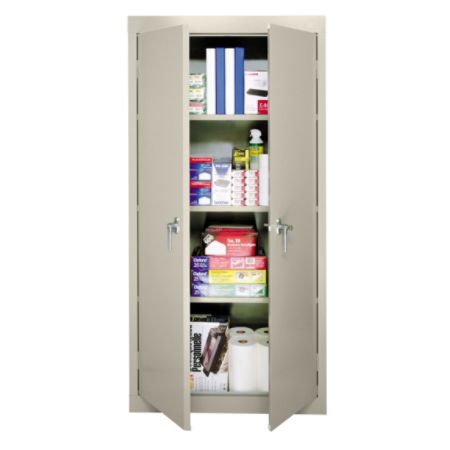 Sandusky 30 Steel Storage Cabinet With 3 Fixed Shelves Putty