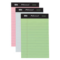 legal pad office depot pads professional brand ruled assorted narrow sheets colors writing pack officedepot paper
