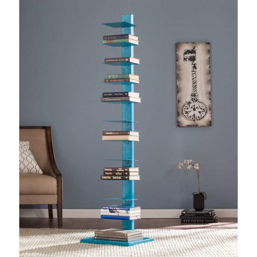 Southern Enterprises Spine Tower Scaffale A Torretta 12 Ripiani – Colore Cyan Brillante