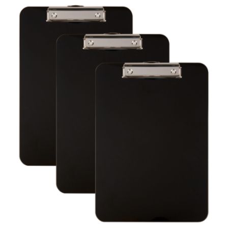 Office Depot Brand Acrylic Clipboards 9 x 12 Black Pack Of 3 - Office Depot