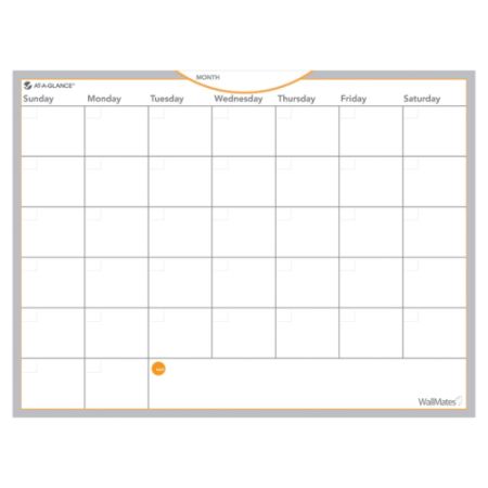 at a glance wallmates dry erase calendar surface 18 x 24
