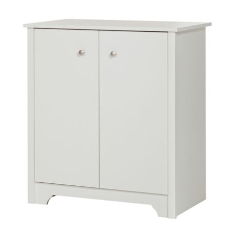 South Shore Vito Small 2 Door Storage Cabinet Pure White Office