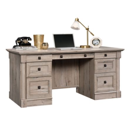 Sauder Palladia 66 W Desk Split Oak Office Depot