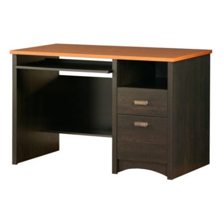 South Shore Gascony Computer Desk With Keyboard Tray Ebony