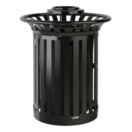 commercial outdoor trash suncast access metal side roto molded lid gallons
